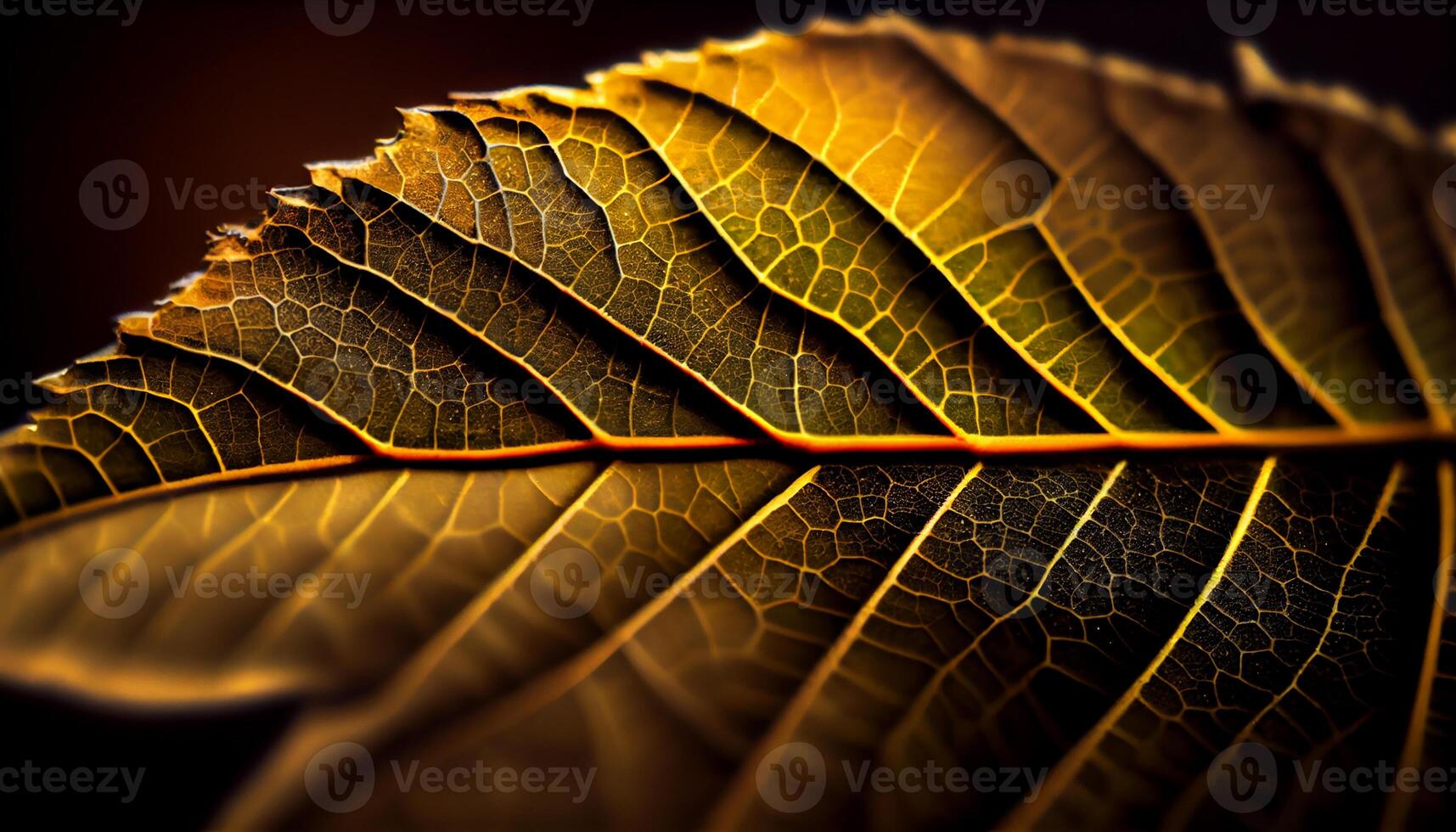 Frais feuille veines révéler symétrique Naturel conception ,génératif ai photo