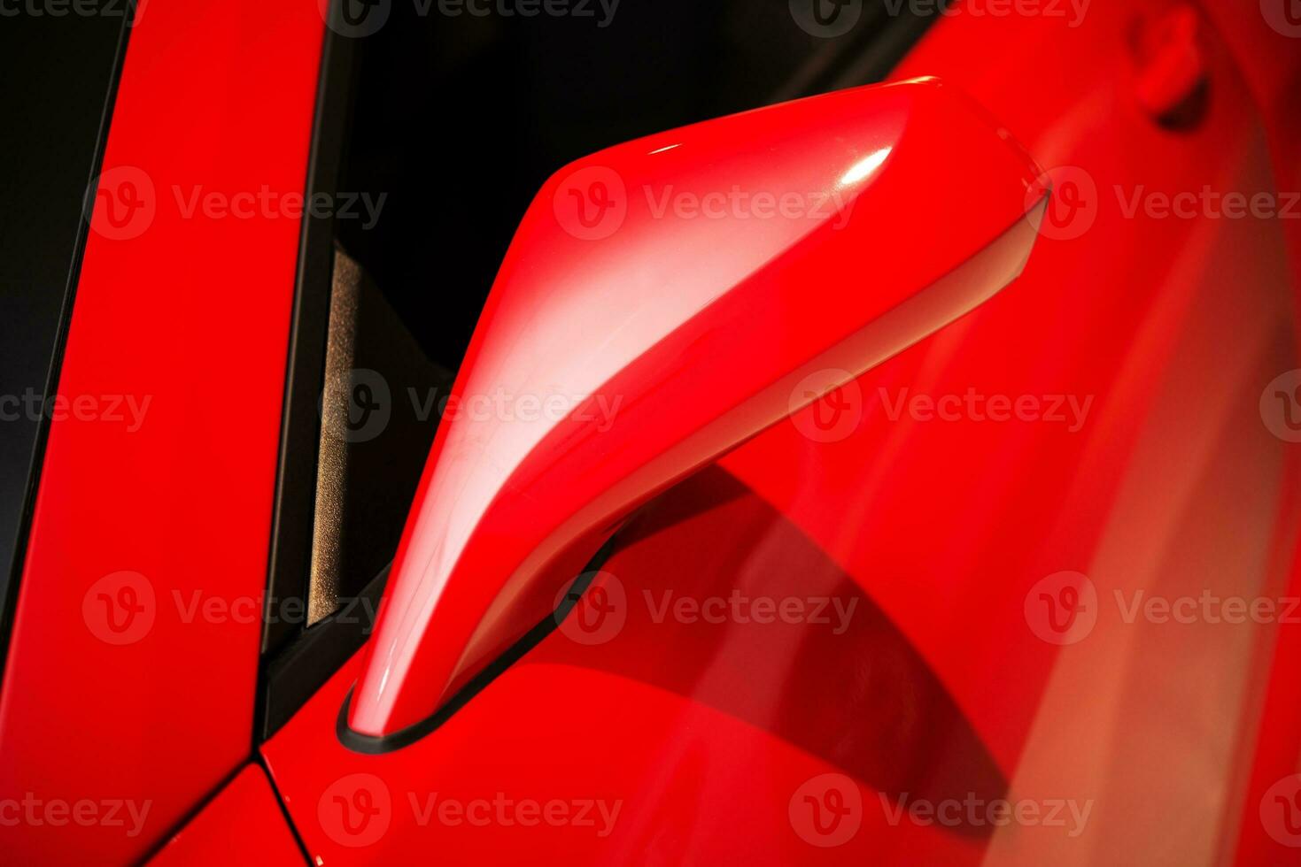 rouge voiture miroir photo