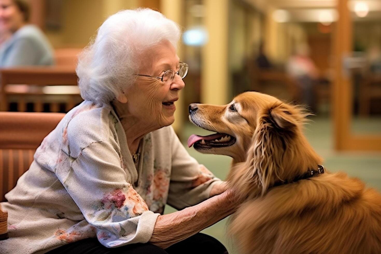 chien dans réel vie, content moment avec animal de compagnie ai génératif photo