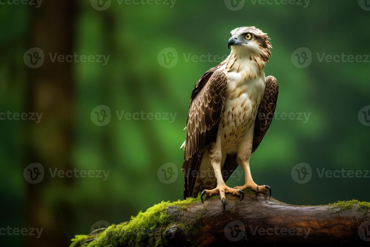 portrait Aigle sur le forêt ai génératif photo