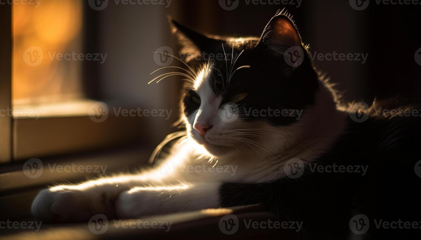 duveteux chaton regarder en dehors fenêtre, profiter la nature généré par ai photo