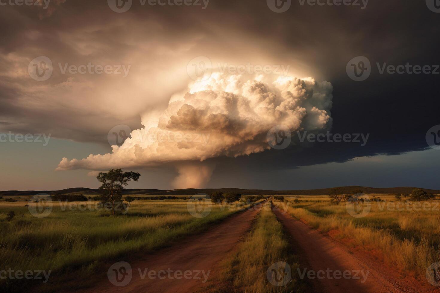 portrait cumulonimbus des nuages ai génératif photo