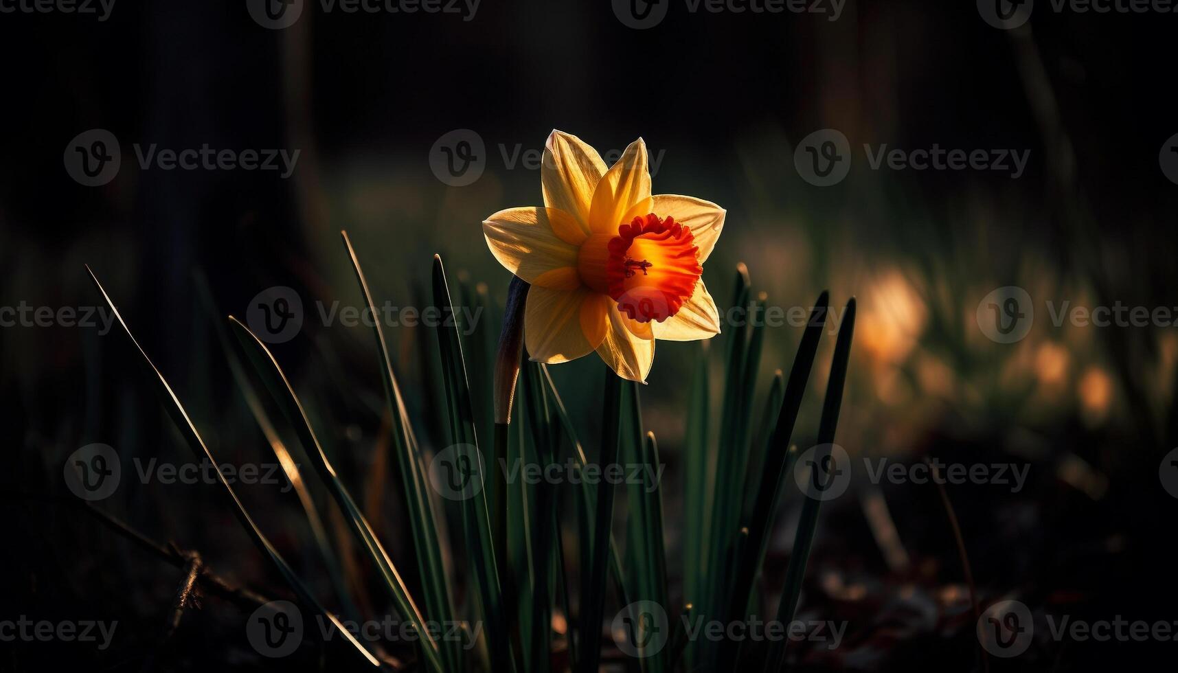 vibrant Marguerite fleurs dans tranquille Prairie étang généré par ai photo
