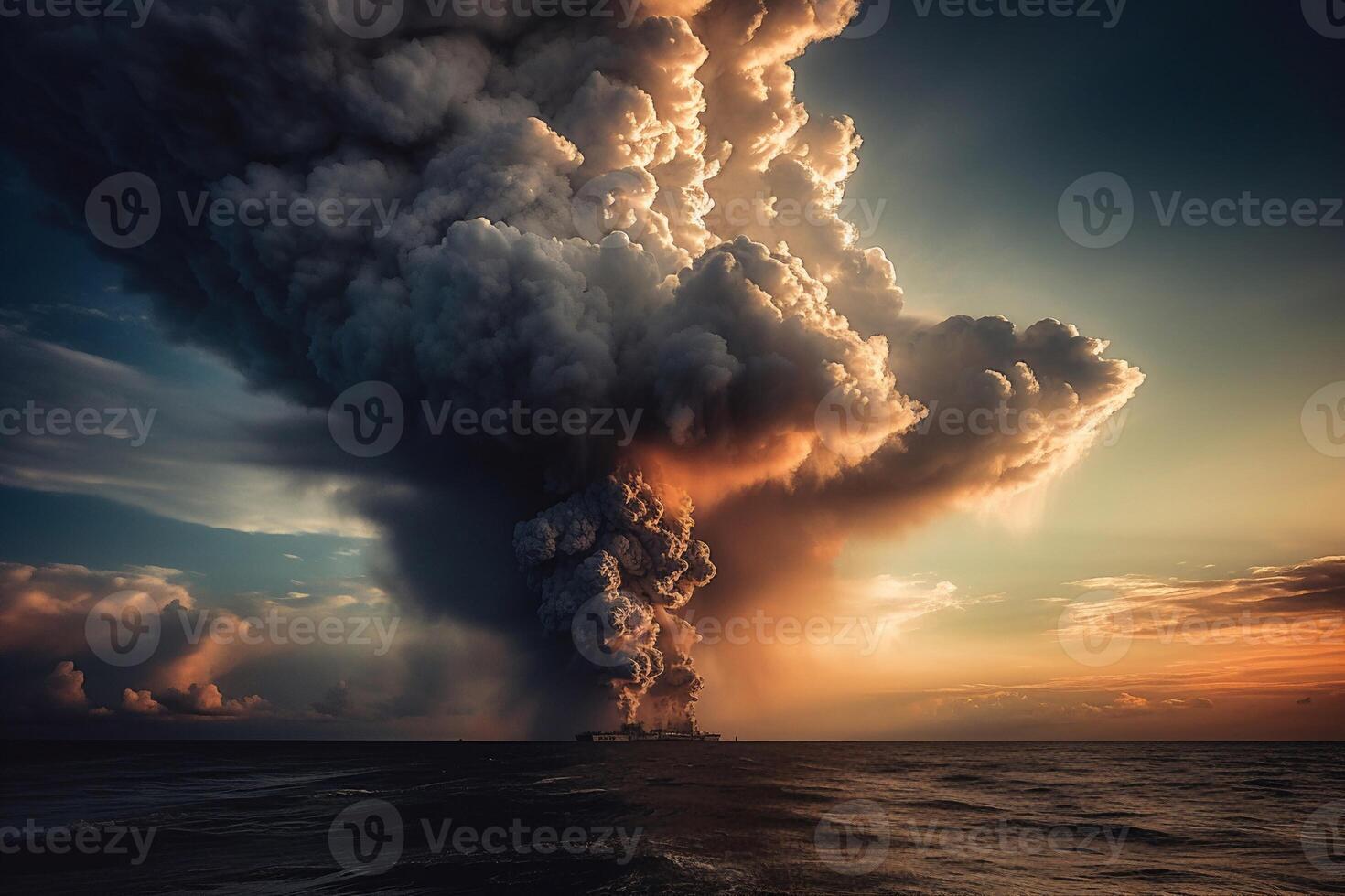 portrait pyrocumulus des nuages ai génératif photo