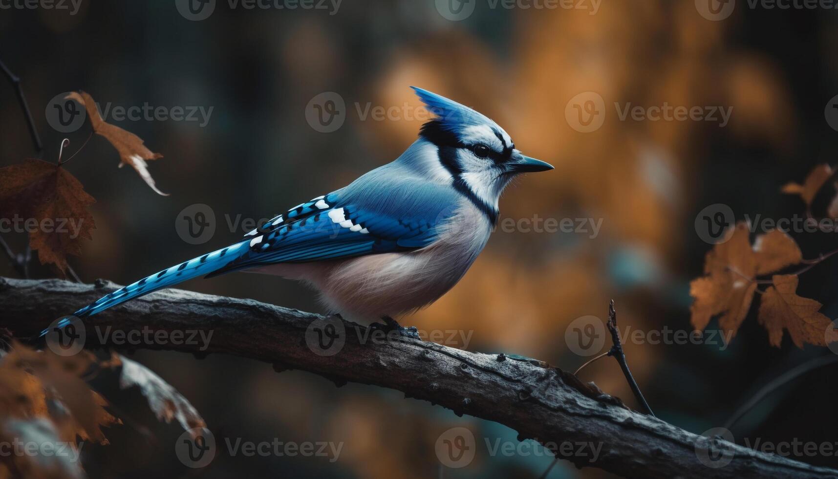 se percher sittelle sur l'automne bifurquer, tranquille scène généré par ai photo