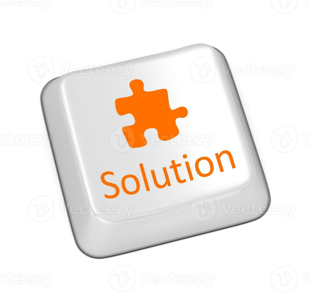 blanc Solution bouton photo