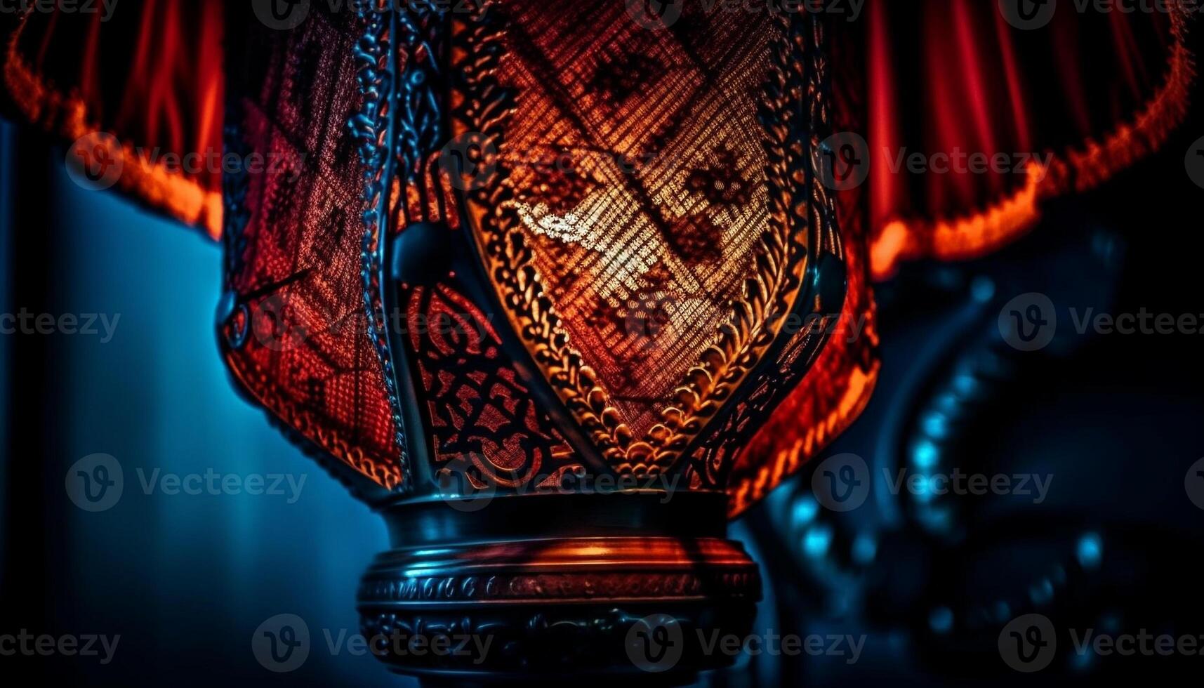 brillant vieux façonné lanterne, une symbole de spiritualité généré par ai photo