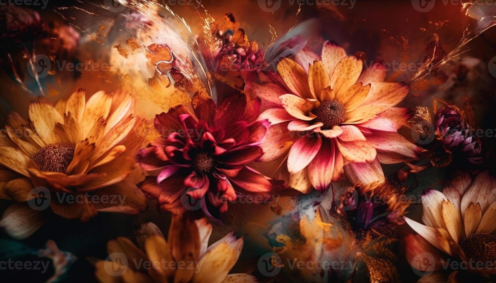 une bouquet de vibrant gerbera marguerites décore en plein air généré par ai photo
