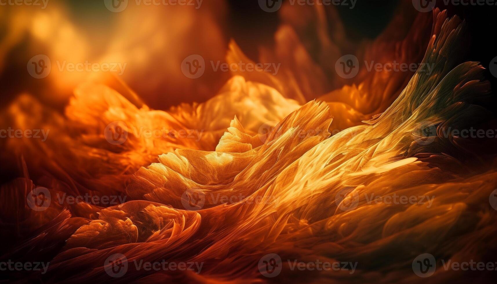embrasé enfer enflammer la nature abstrait fractale modèle généré par ai photo