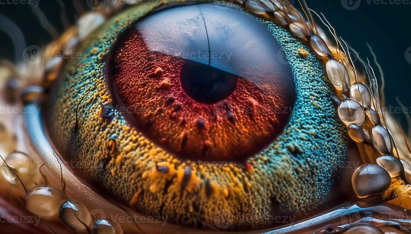 proche en haut animal œil reflète sous-marin beauté généré par ai photo