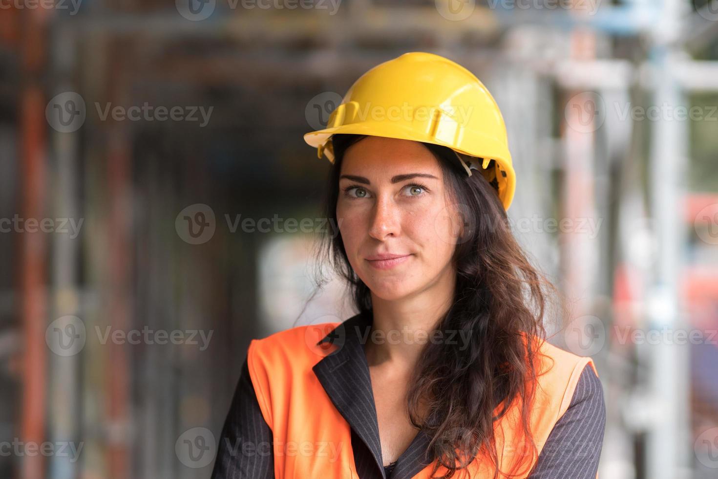 femme ingénieur gros plan photo