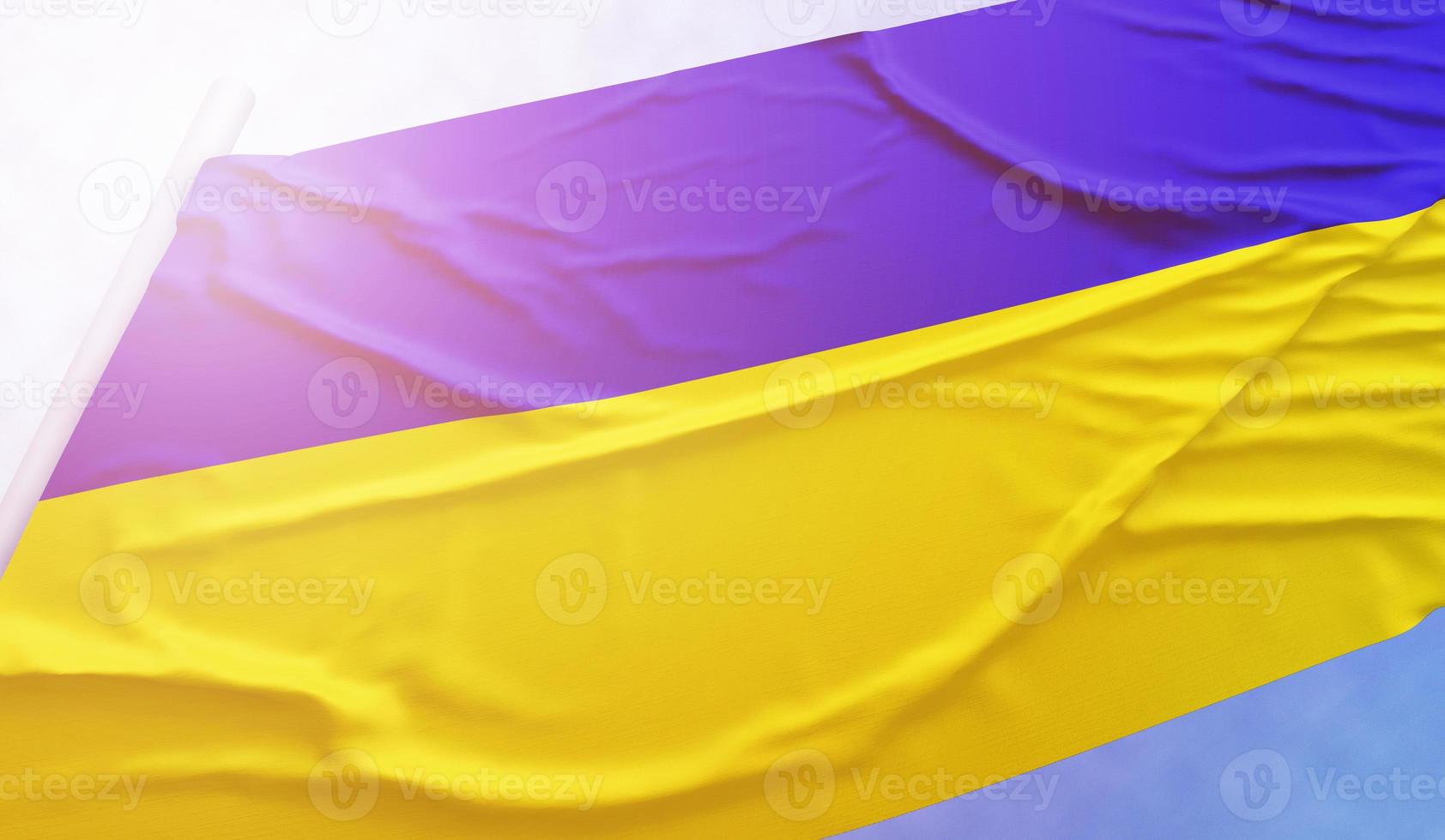 drapeau ukraine sur le ciel bleu photo