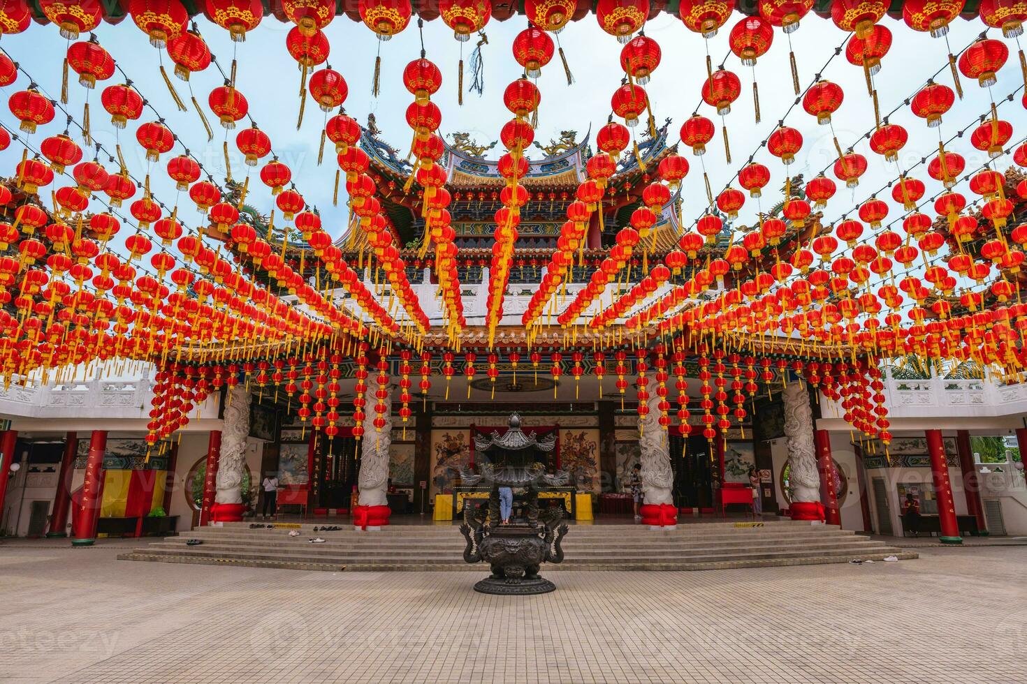 thean hou temple situé dans Kuala lumpur, Malaisie. il a été construit par hainanais vivant dans Malaisie, construit de 1981 et terminé dans 1987, officiellement ouvert dans 1989. photo