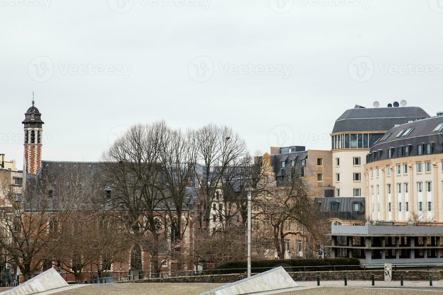 monter de le les arts sur une gelé hiver journée juste avant printemps dans Bruxelles photo