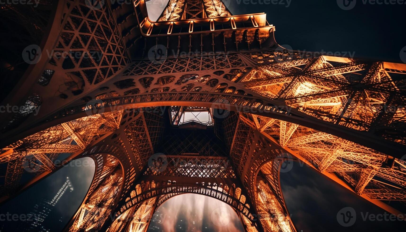 Eiffel la tour majestueux acier de français culture généré par ai photo