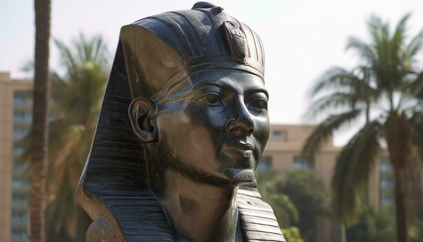 ancien pharaon statue symbolise égyptien culture et histoire généré par ai photo