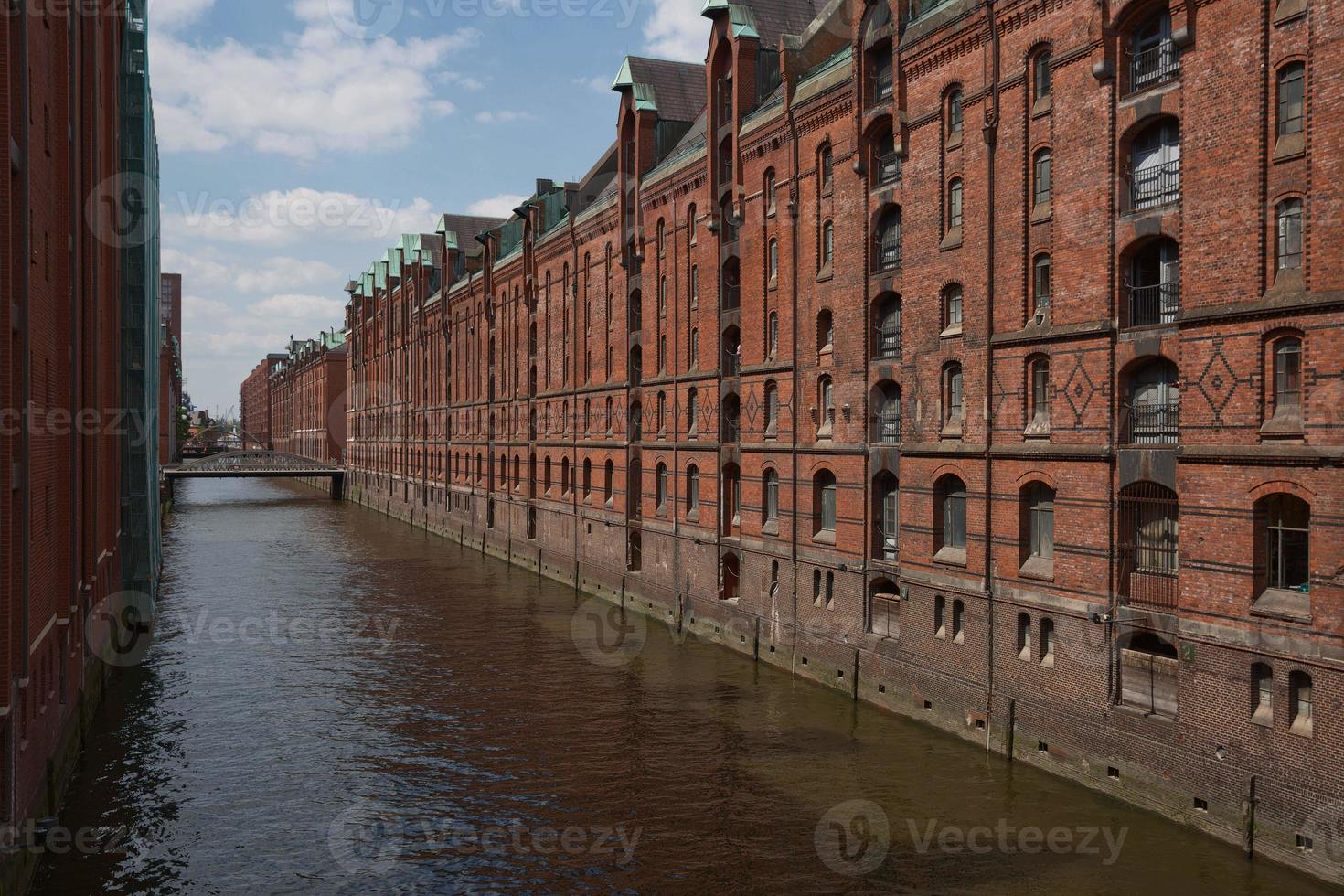 Quartier des entrepôts de Hambourg Speicherstadt en Allemagne photo