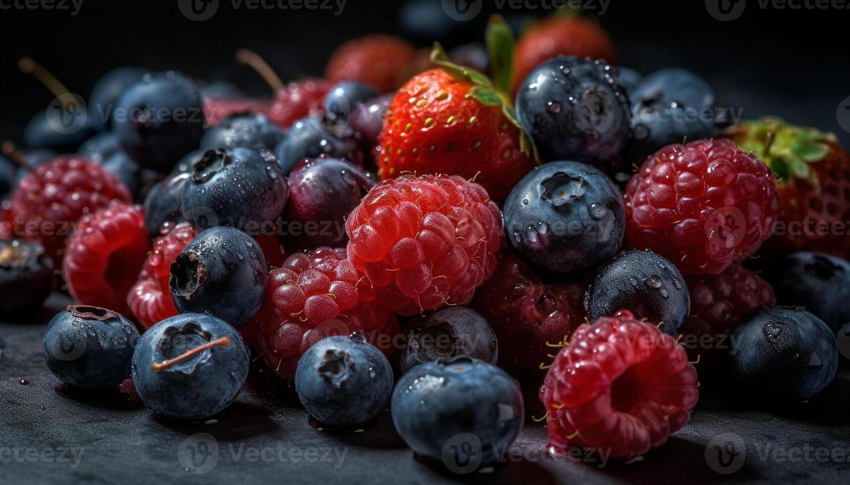 juteux baie bol une gourmet biologique été dessert pour en bonne santé en mangeant généré par ai photo