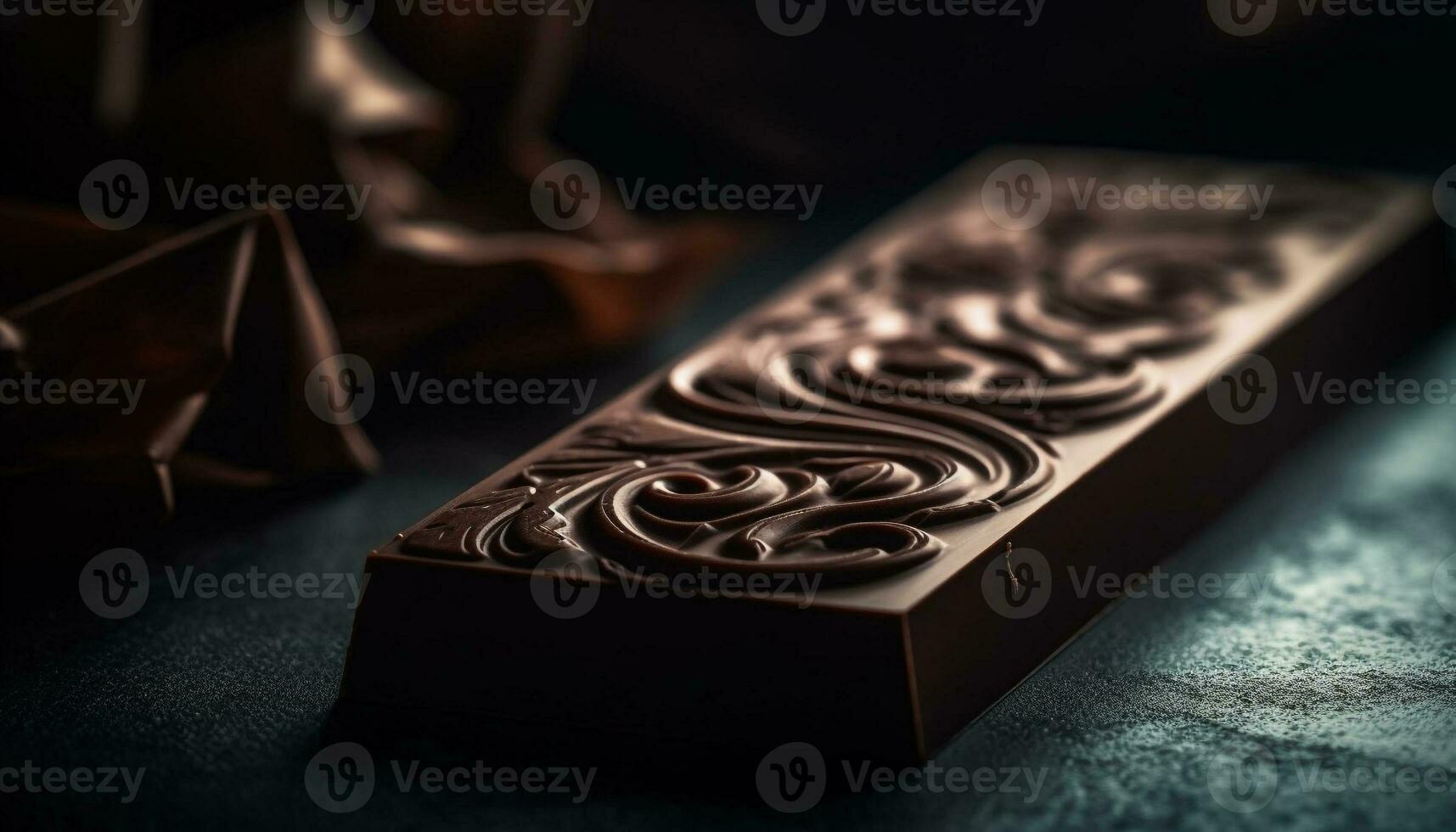 rustique Chocolat boîte, une gourmet cadeau de indulgence et élégance généré par ai photo