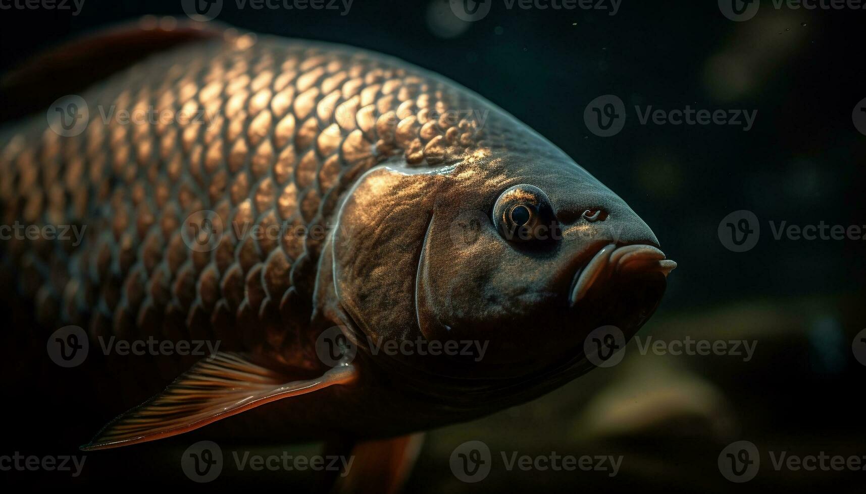 le multi coloré poisson œil spectacles Naturel beauté sous-marin généré par ai photo