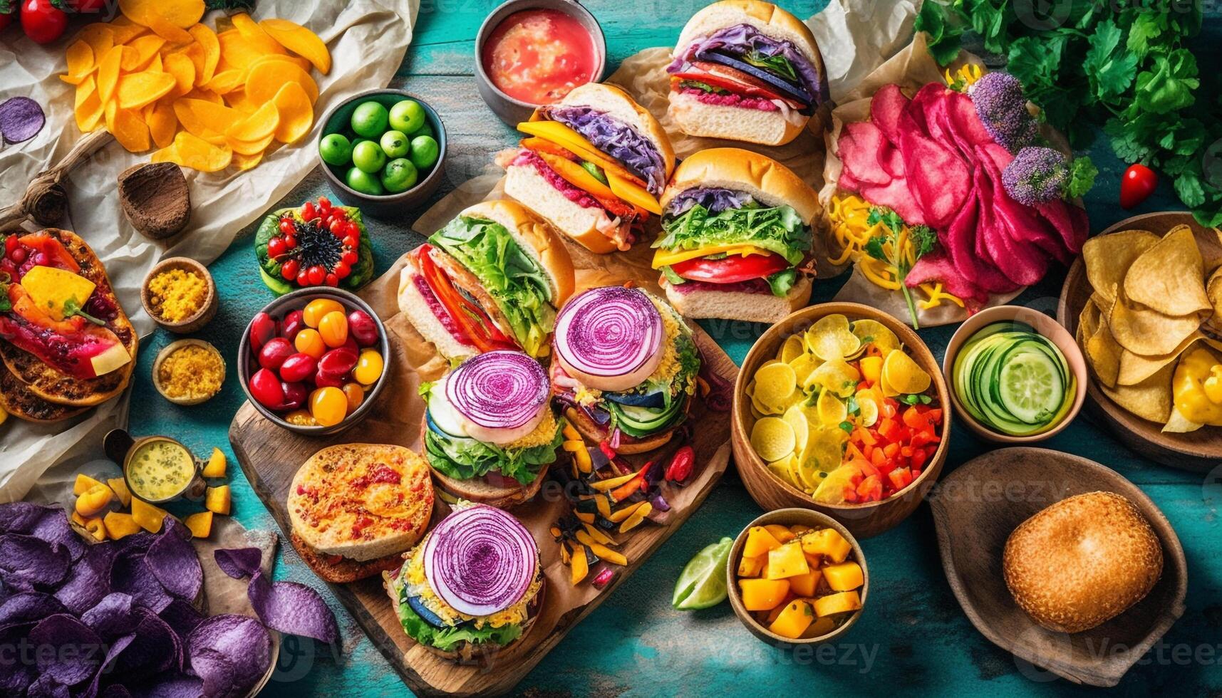 une gourmet repas de grillé bœuf, tomate, et guacamole taco généré par ai photo