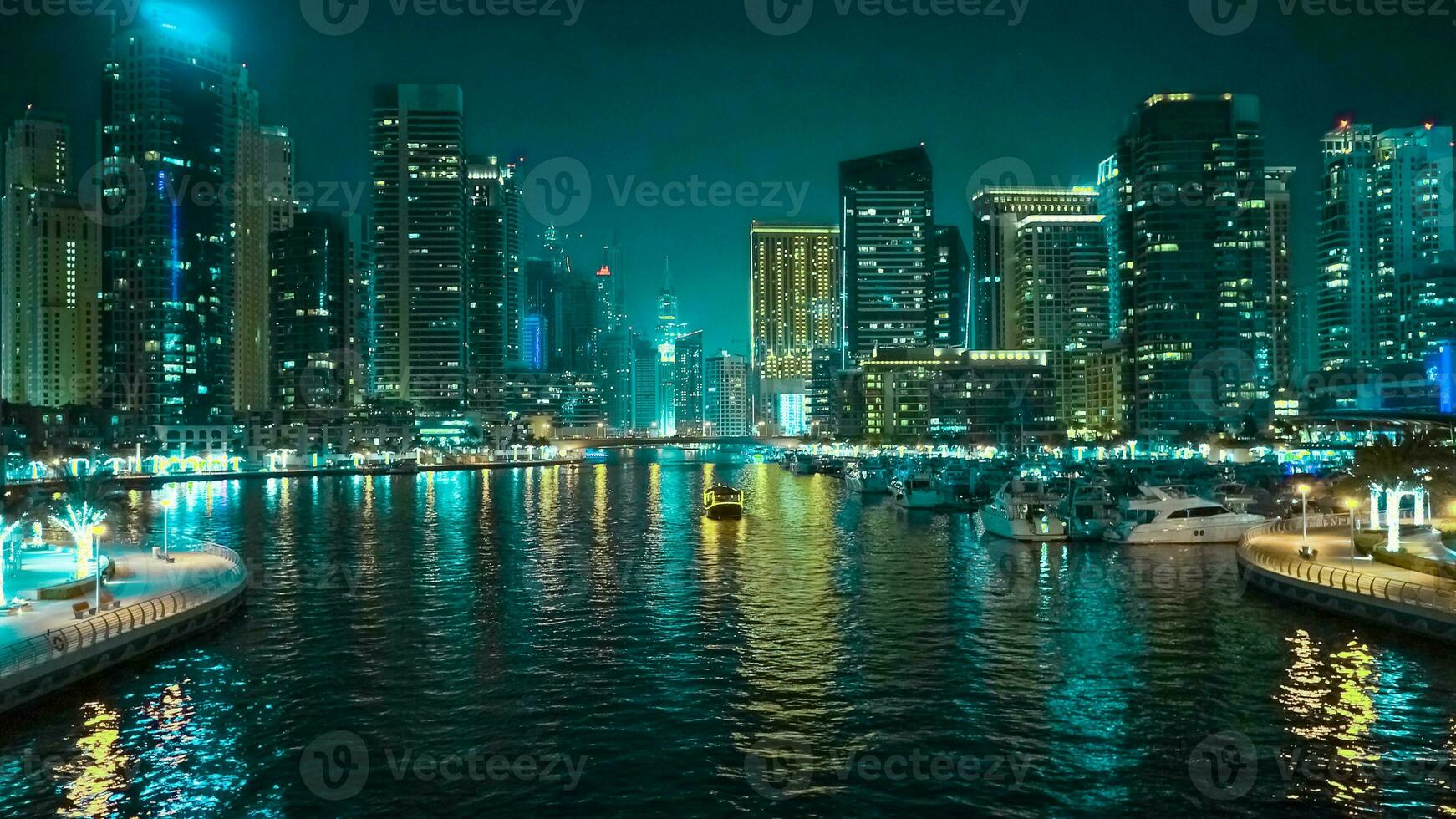 nuit vues de Dubai photo