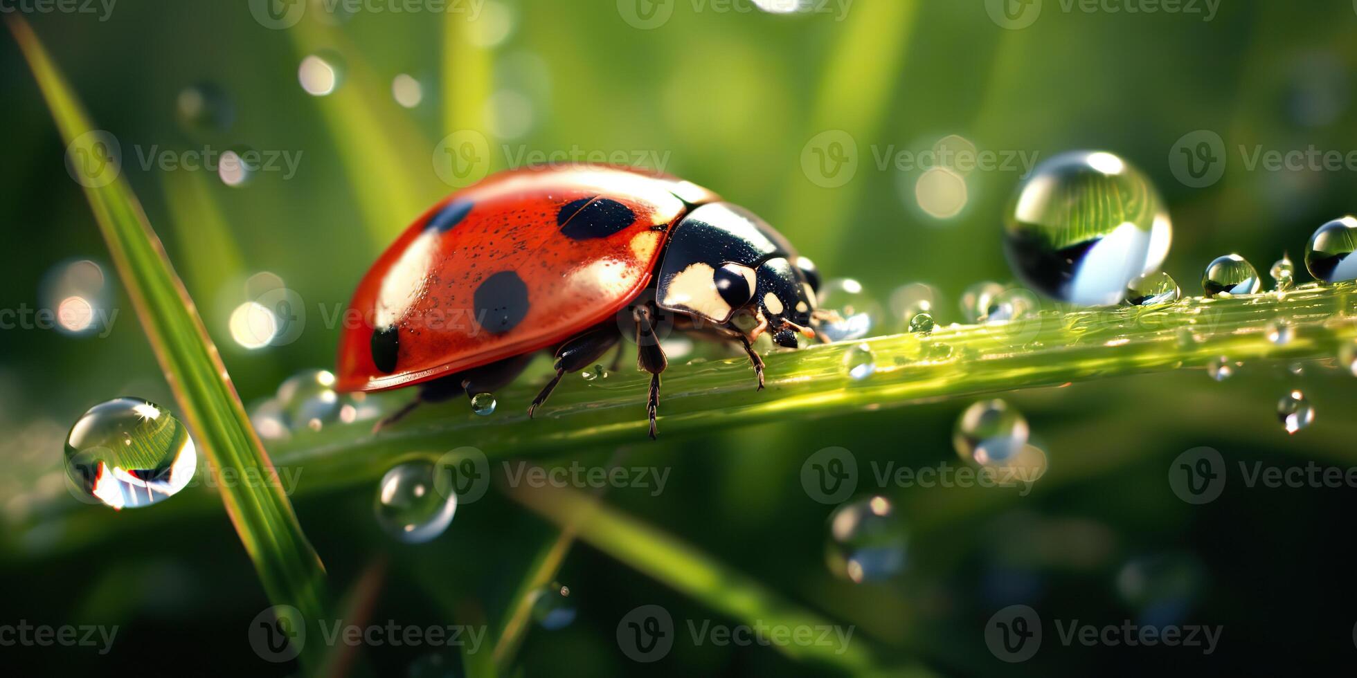 ai généré. ai génératif. photo réaliste illustration de coccinelle insecte. graphique art