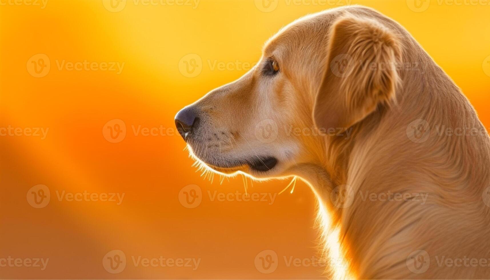 d'or retriever chiot en jouant dans le soleil, duveteux et fidèle généré par ai photo