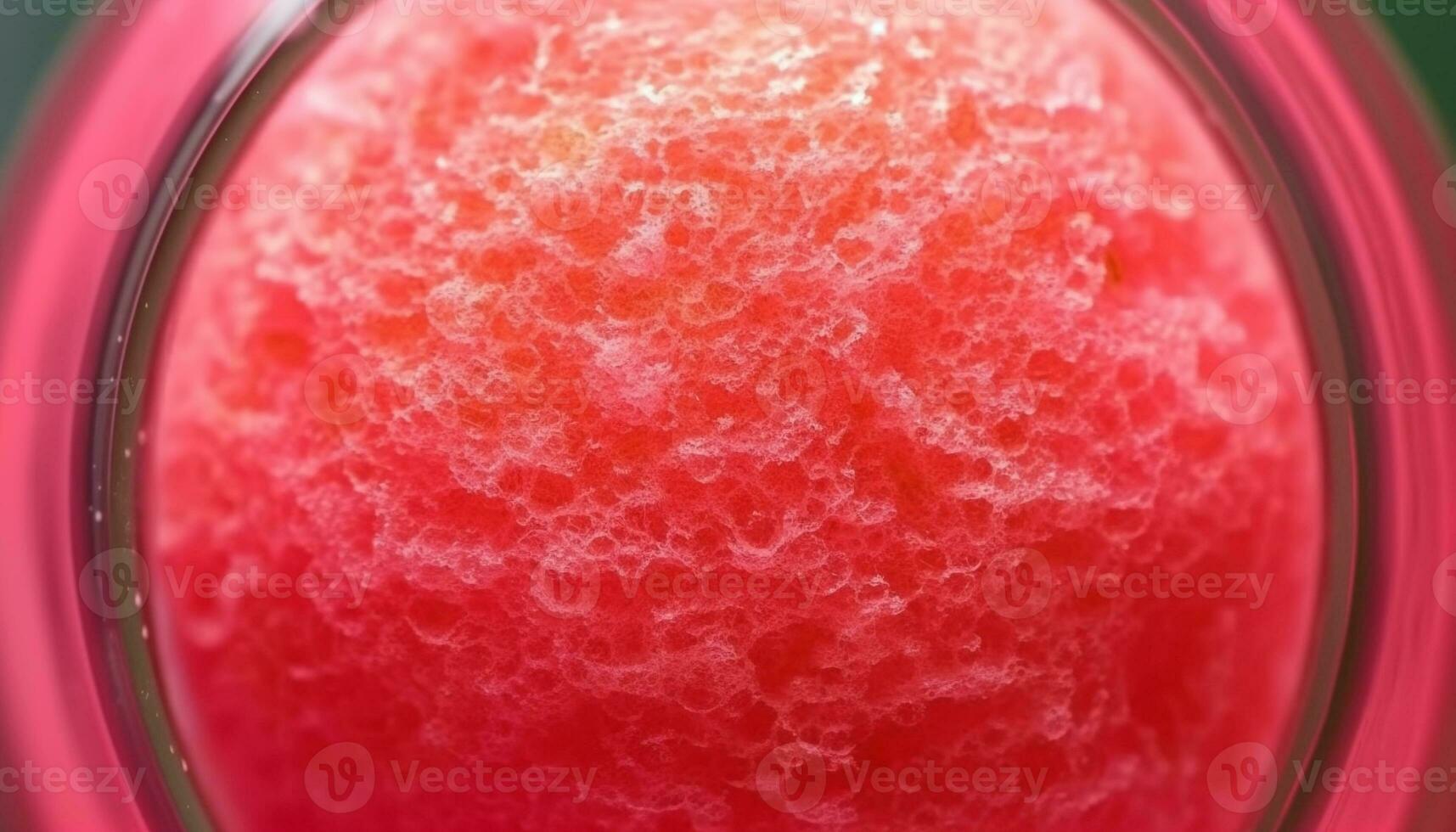 brillant couleurs laissez tomber de verre sphère, en bonne santé fraise rafraîchissement généré par ai photo