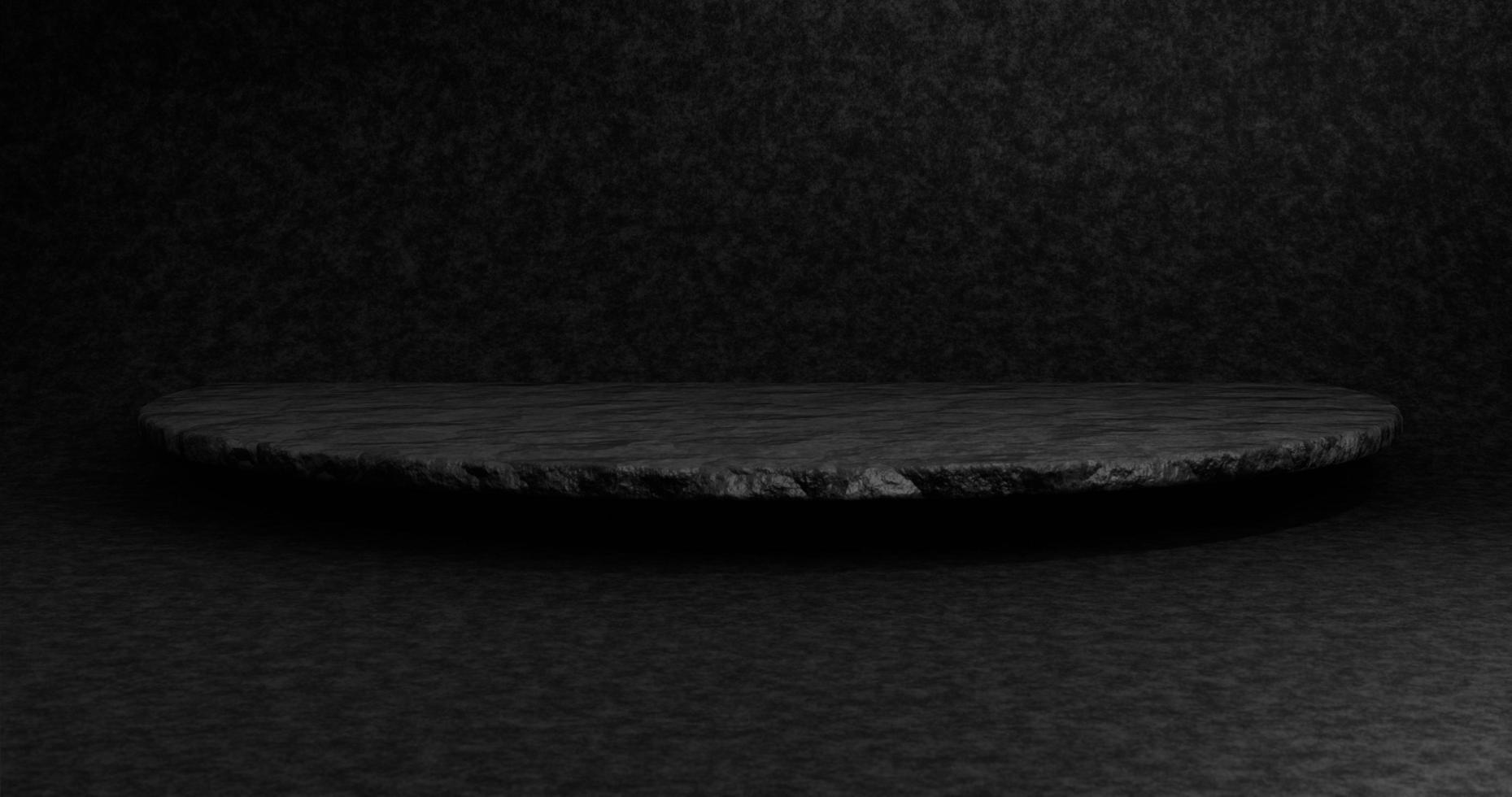 podium noir vide pour le produit d'affichage photo