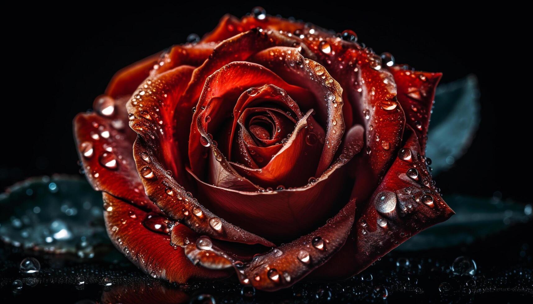 goutte de pluie rosée sur Frais pétale symbolise fragilité généré par ai photo