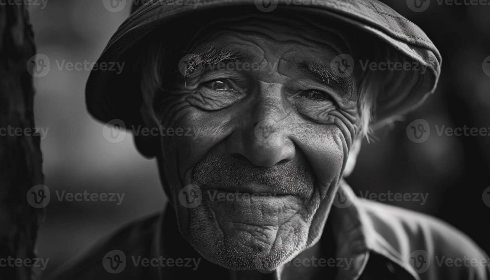 souriant Sénior homme dans traditionnel Vêtements en plein air généré par ai photo