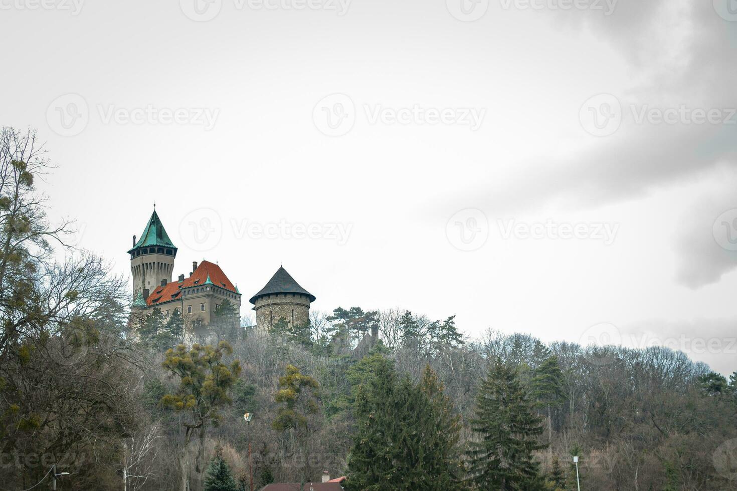 la slovaquie Château avec forêt photo