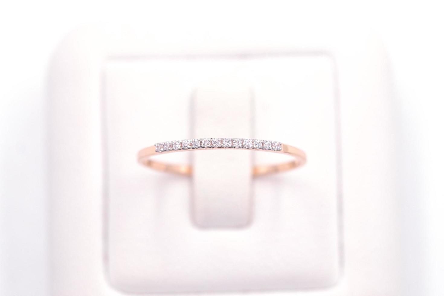 bague diamant or rose photo