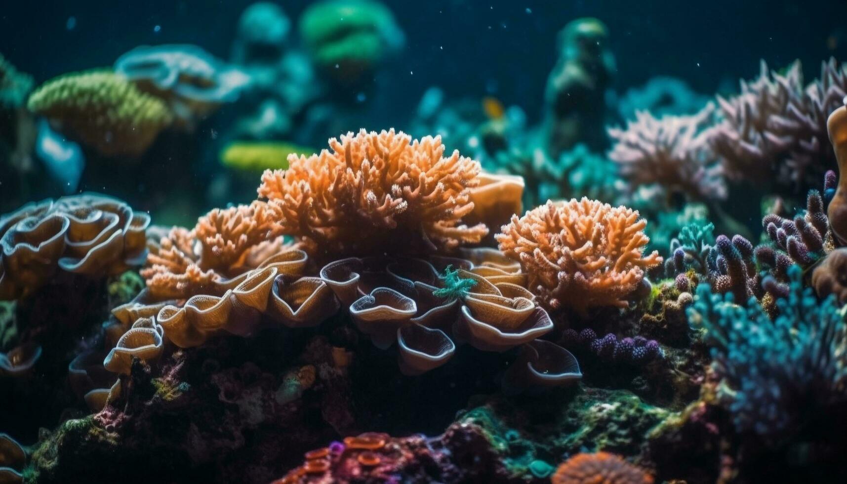 coloré mer la vie prospère dans sous-marin paradis généré par ai photo