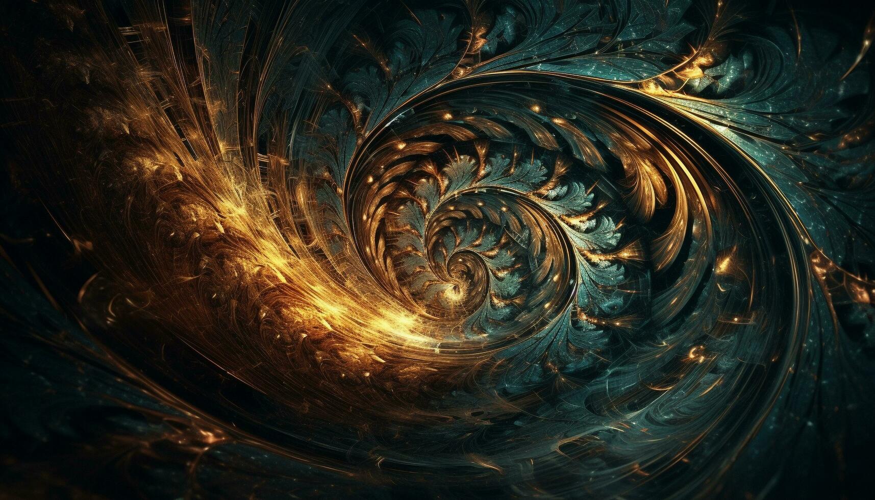 tordu spirale de multi coloré le chaos explose abstraitement généré par ai photo