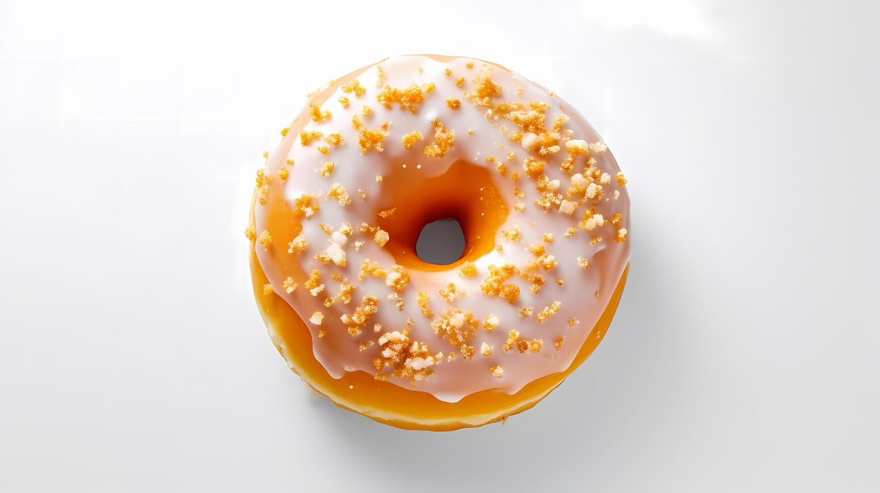 vitré Donut avec arrose isolé sur blanc ai génératif photo