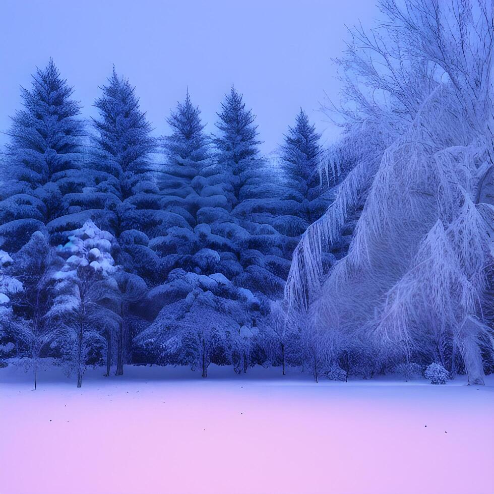 ai généré hiver pays des merveilles photo