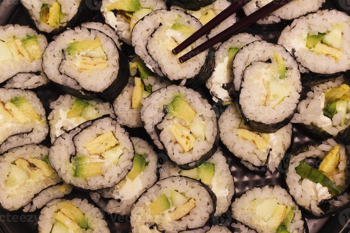 Détail de la nourriture du Japon sushi photo