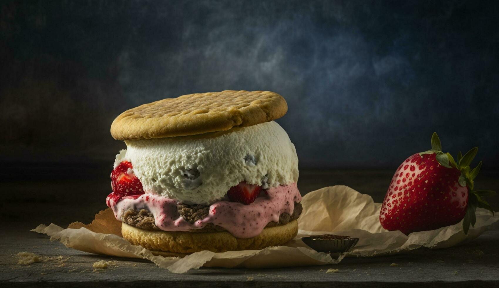 doux et délicieux la glace crème Balle ,génératif ai photo