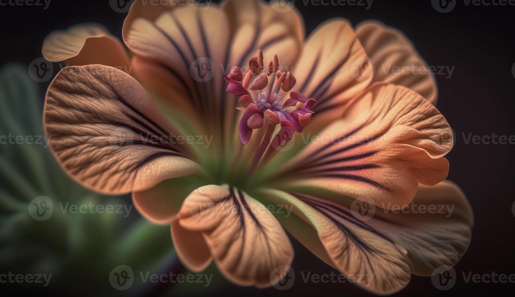 proche en haut de une vibrant rose dahlia fleur généré par ai photo