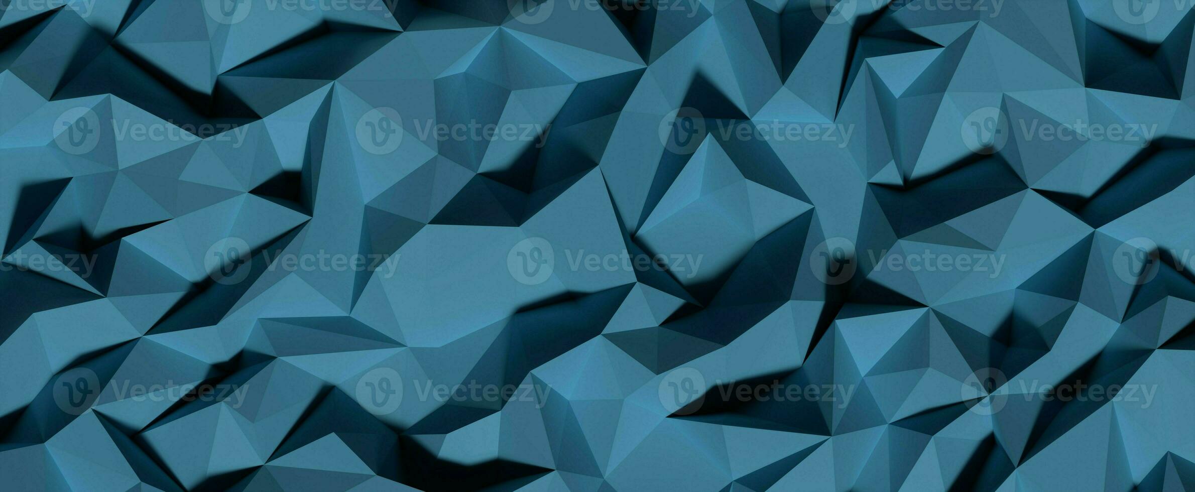 bleu polygonal mosaïque avec foncé pente Contexte photo