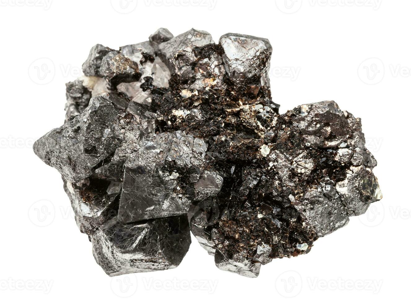 Pierre Minérale De Magnétite Brute Isolée Sur Fond Blanc. Minerai De Fer  Magnétique. Image stock - Image du fluorine, magnétite: 275230387