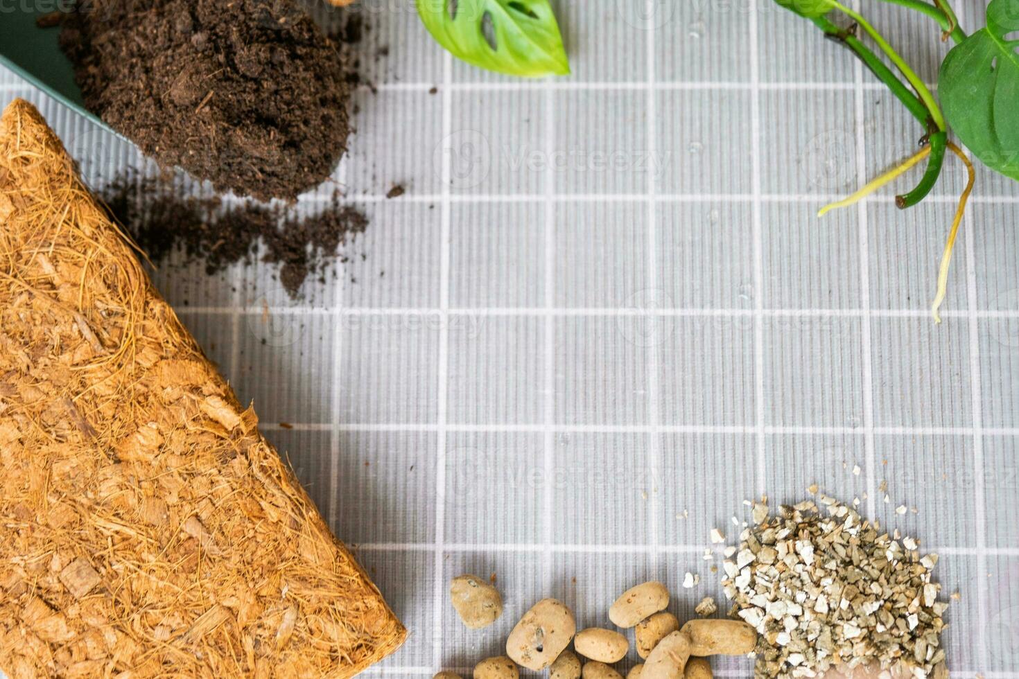 Ingrédients Pour Le Sol Des Plantes En Pot Maison Tourbe Terre Sable  Perlite Vermiculite Noix De Coco Un Mélange Pour Planter Des Plantes Dans  Un Pot