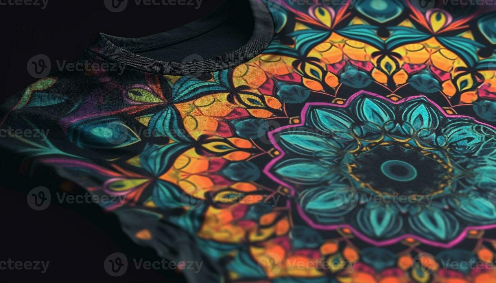 mandala inspiré moderne robe dans luxueux broderie généré par ai photo