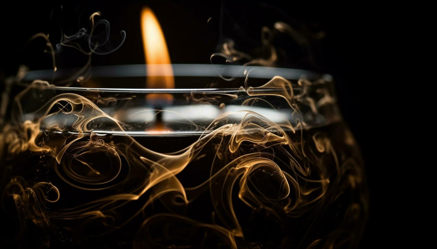 luxe whisky dans aux chandelles reflète élégant fête généré par ai photo