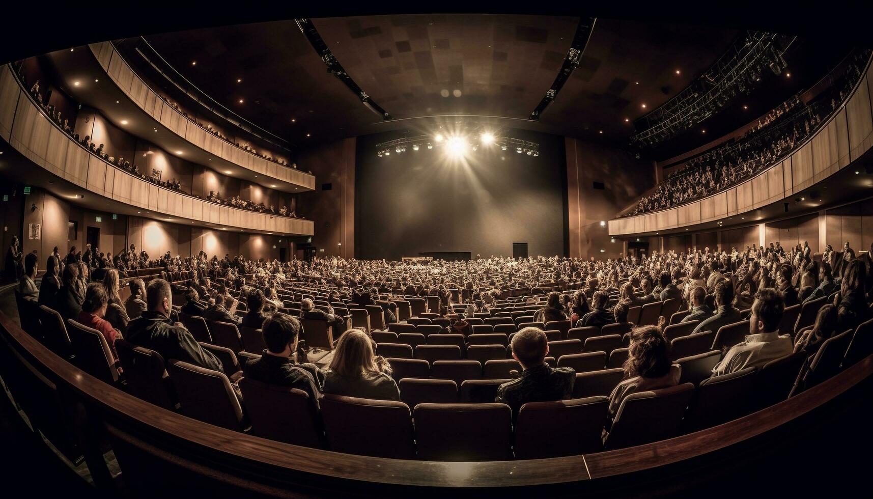 vide salle, en attente le gros performance devant généré par ai photo