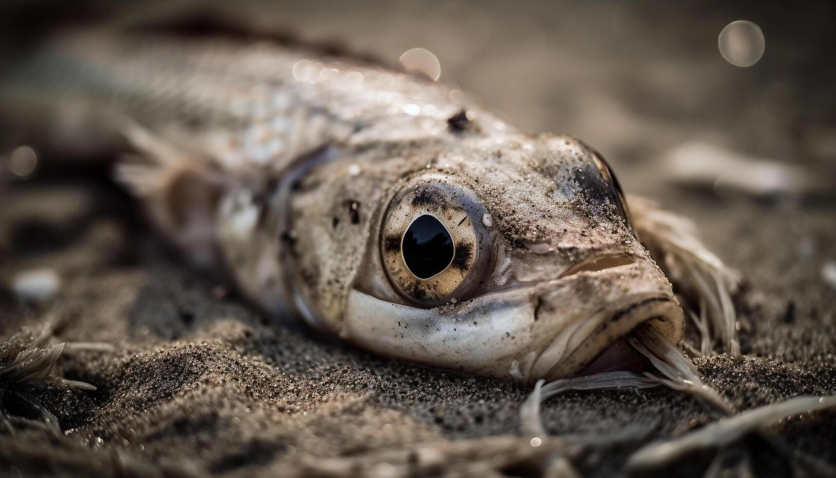 visqueux poisson pris sur magnifique tropical littoral généré par ai photo