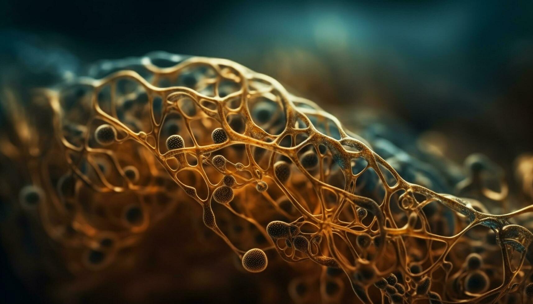 microscopique organismes relier pour sous-marin cellulaire mouvement généré par ai photo