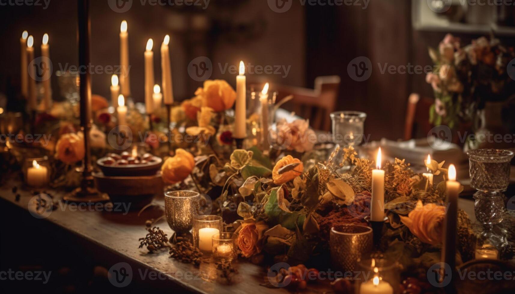 bougie embrasé dans le sombre, symbole de spiritualité généré par ai photo